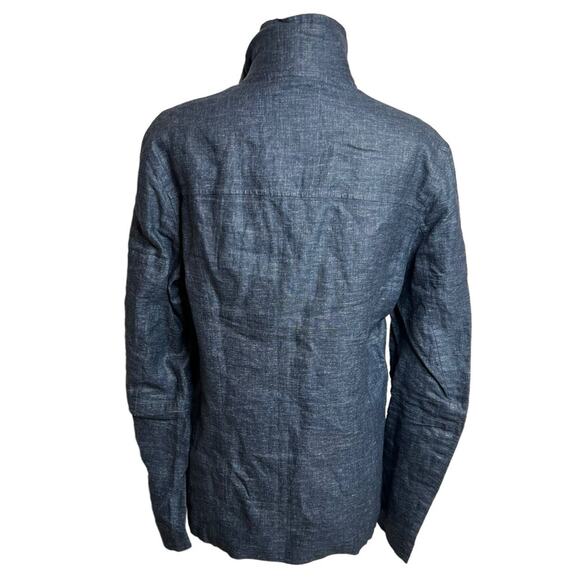 Monobi jacket bowery field jacket tailored techies linen coated Sz XS - Picture 2 of 8